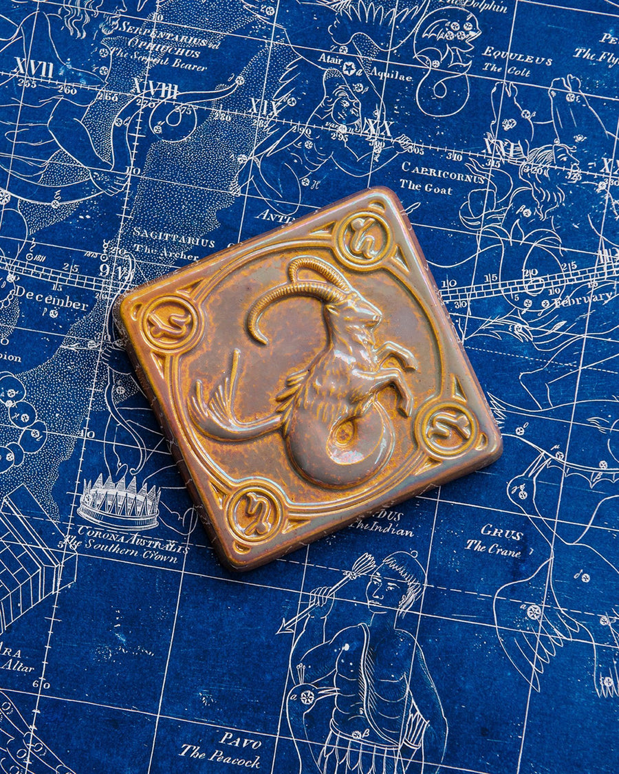 Capricorn Zodiac Tile | Iridescent