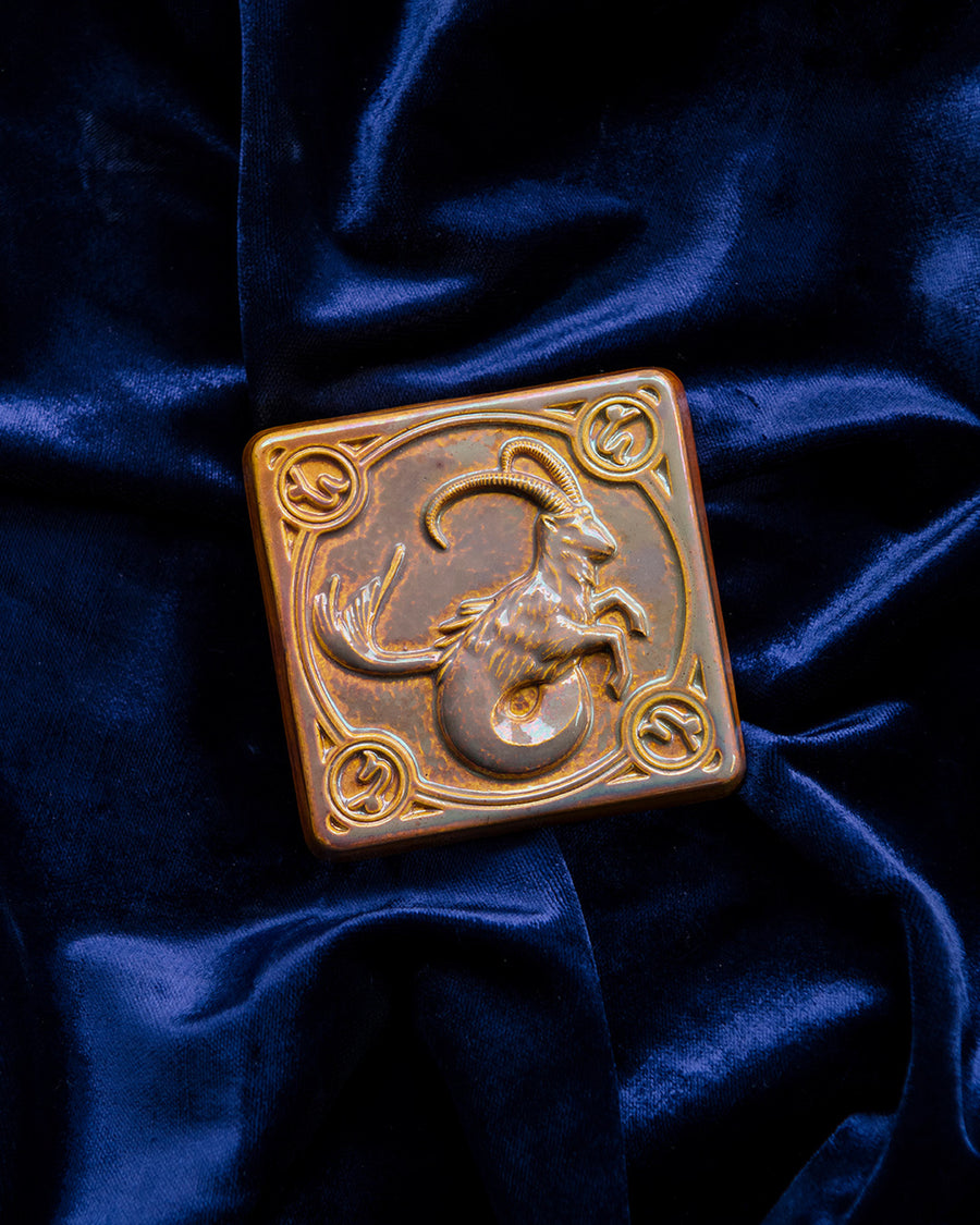 Capricorn Zodiac Tile | Iridescent