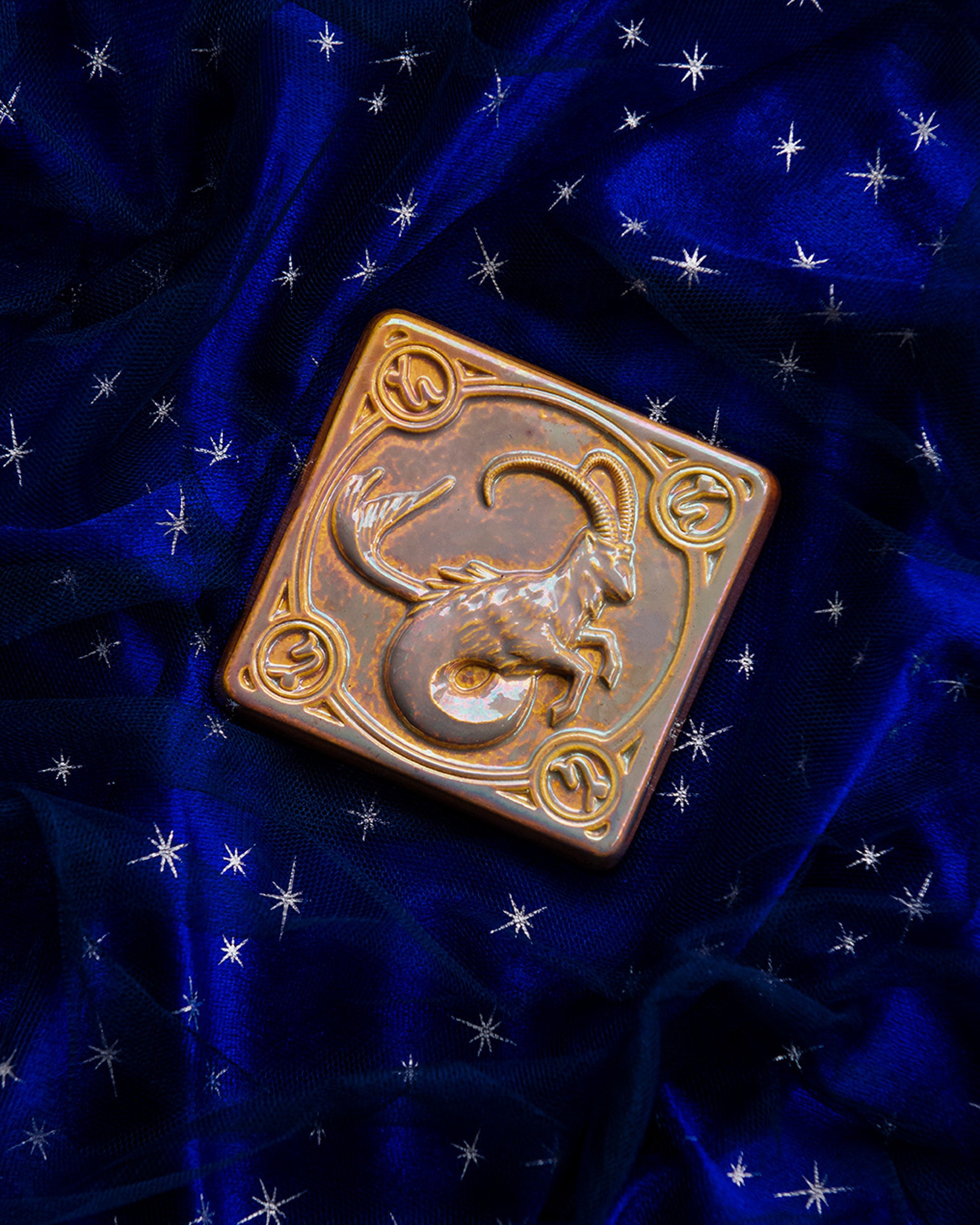 Capricorn Zodiac Tile | Iridescent