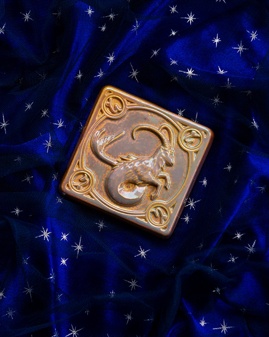 Capricorn Zodiac Tile | Iridescent