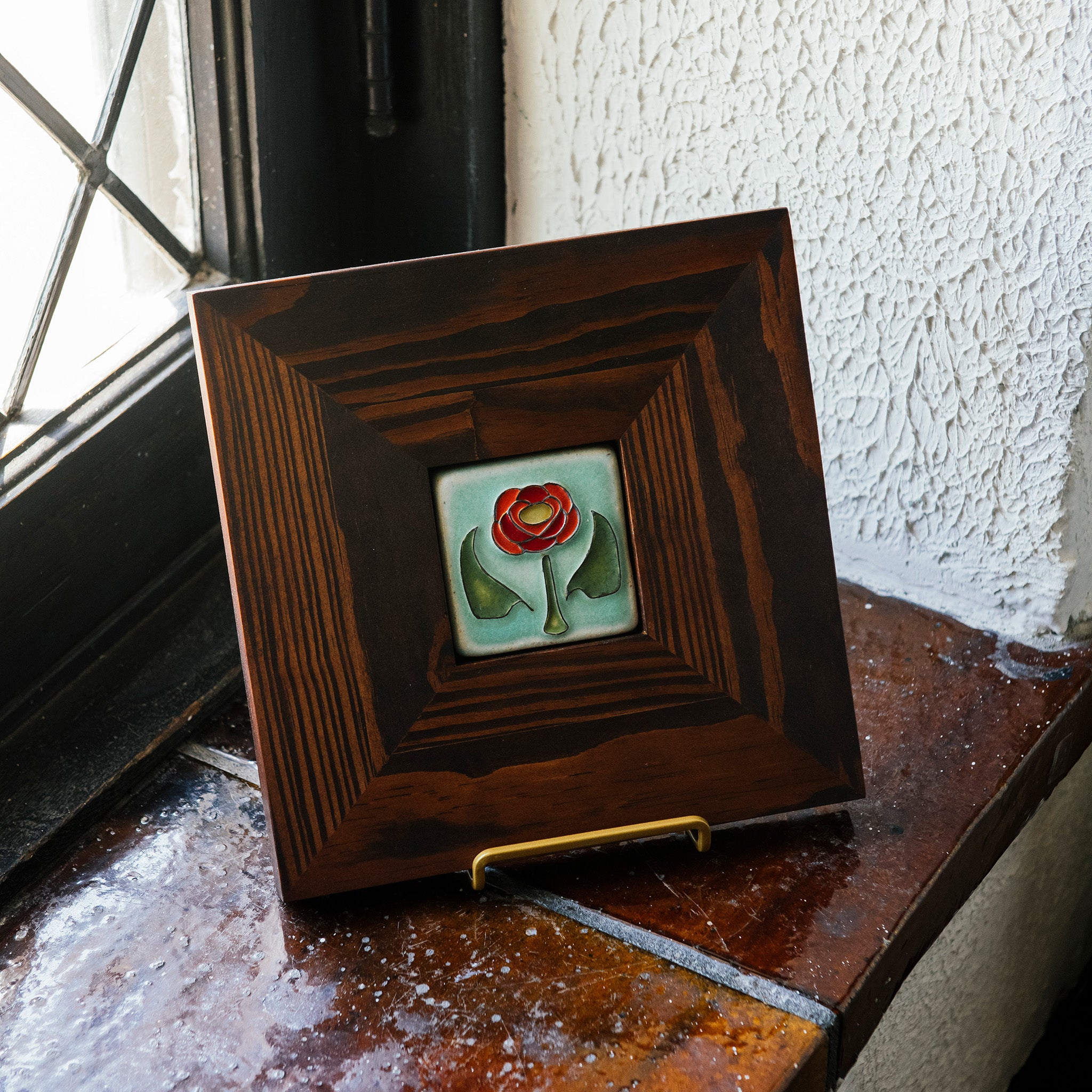 Framed Rose Tile | Poppy Palette