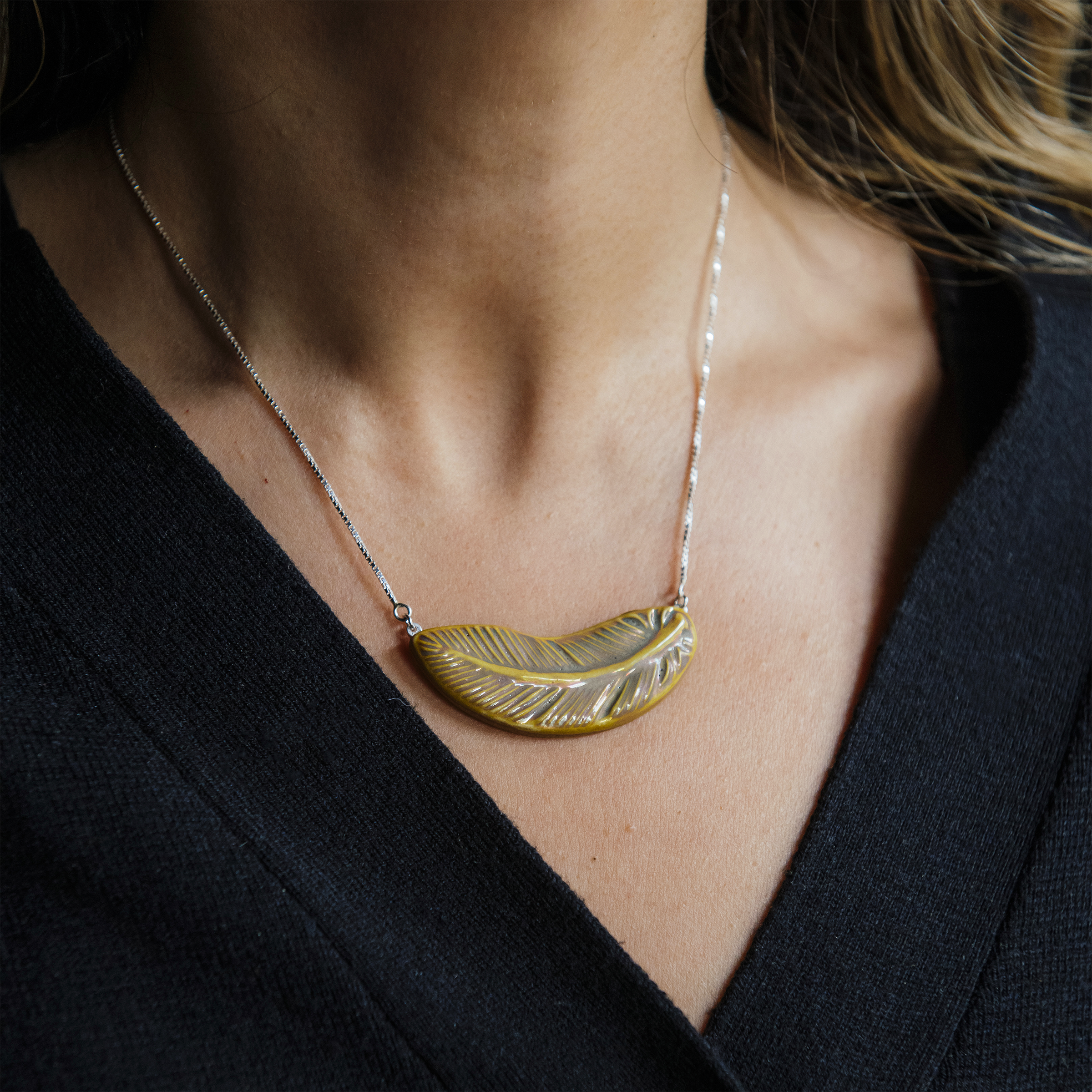 Feather Necklace | Iridescent