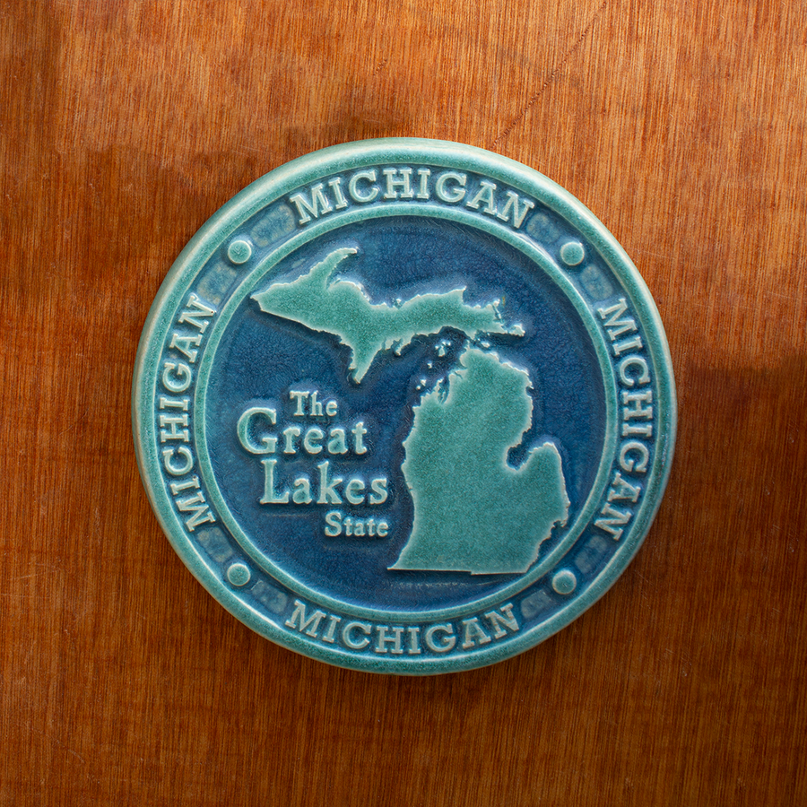 Michigan Trivet Tile, Two-Tone