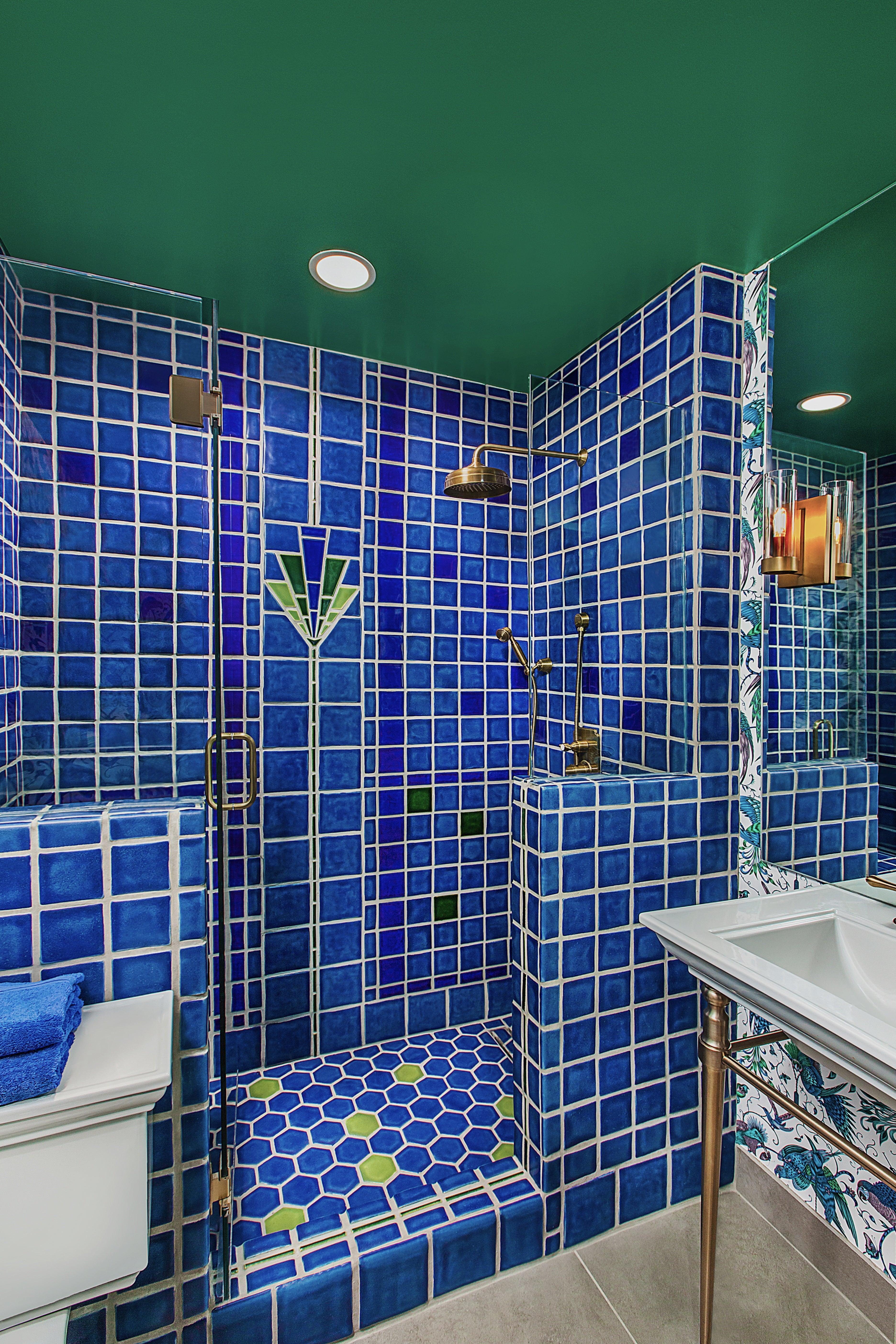 Art Deco Pool Shower