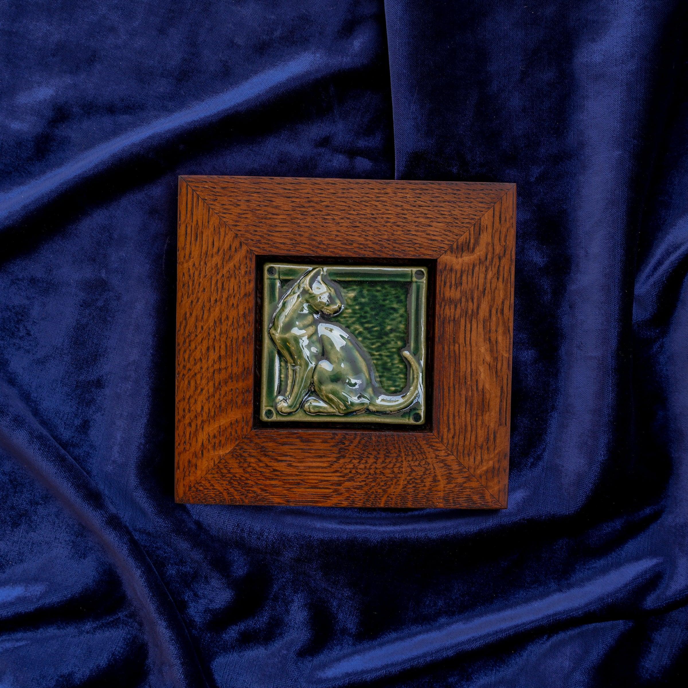 Framed Sculpted Cat | Kale