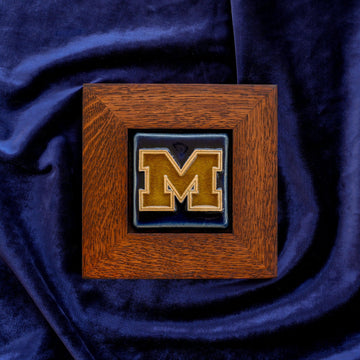 Framed University of Michigan Tile | Hand-Painted