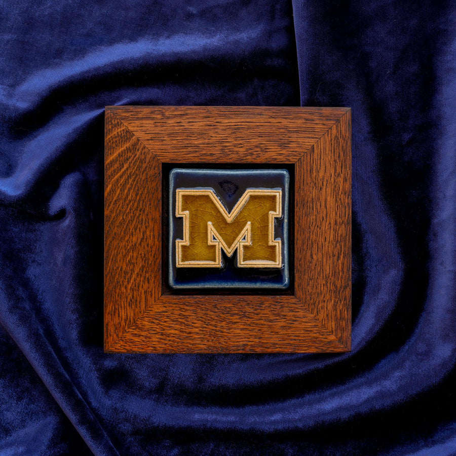 Framed University of Michigan Tile | Hand-Painted