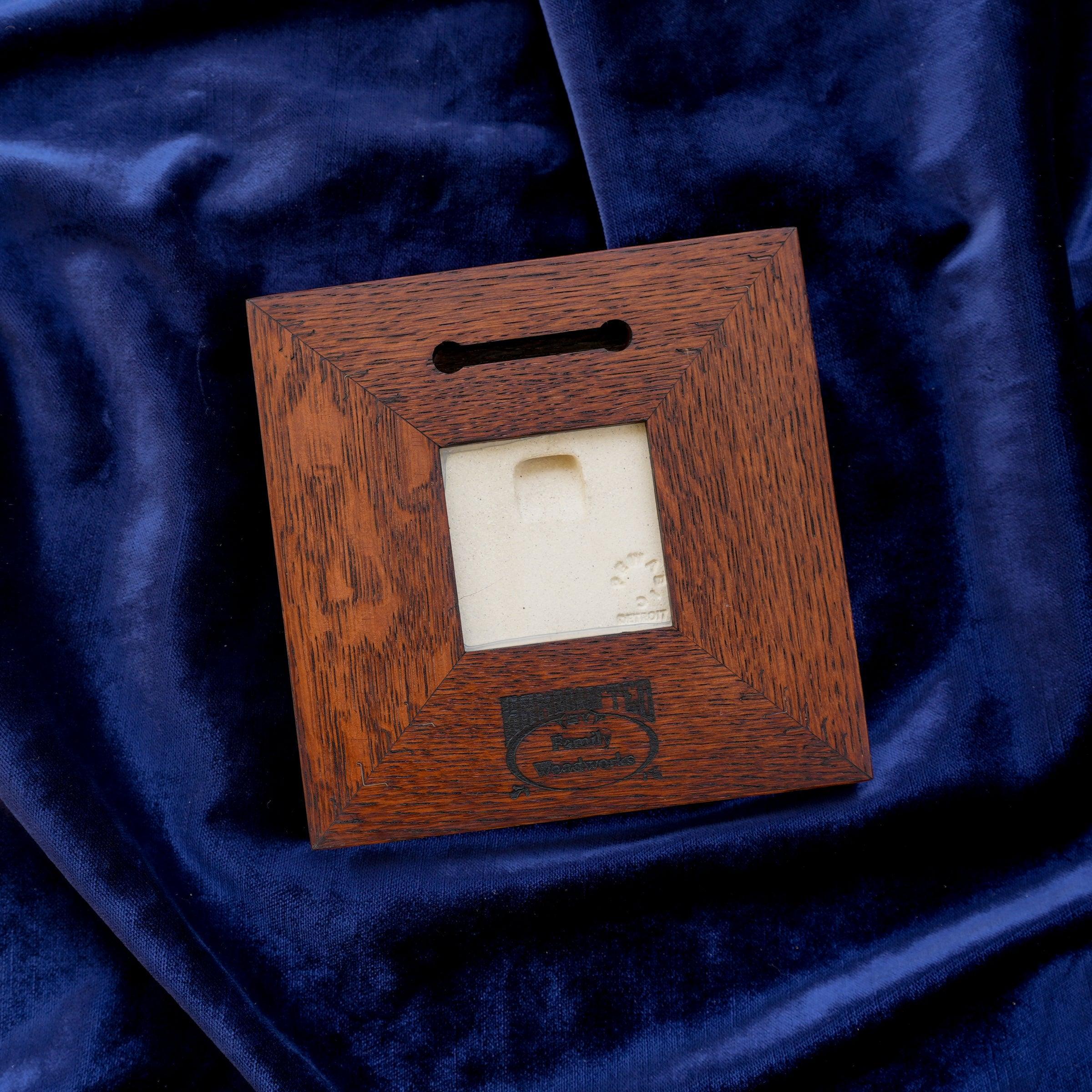 Framed Cat Tile | Hand-Painted