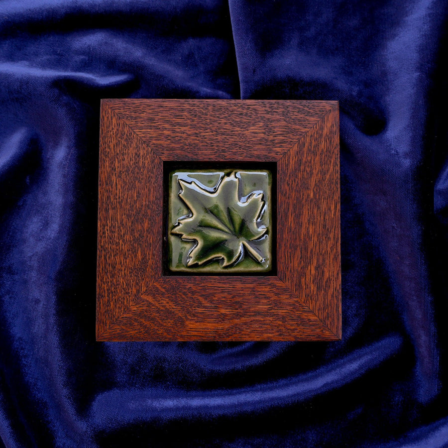 Framed Maple Leaf Tile | Kale