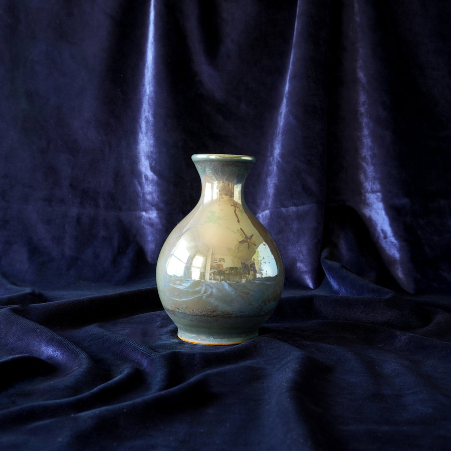 Classic Bud Vase | Matte Green Iridescent