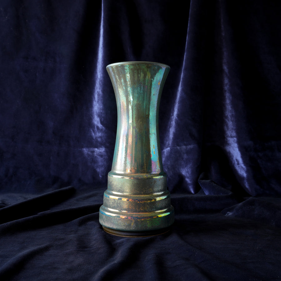 Step Vases | Matte Green Iridescent