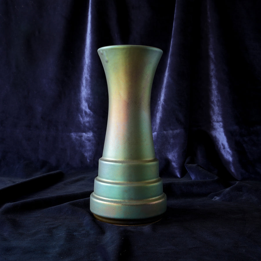 Step Vases | Matte Green Iridescent