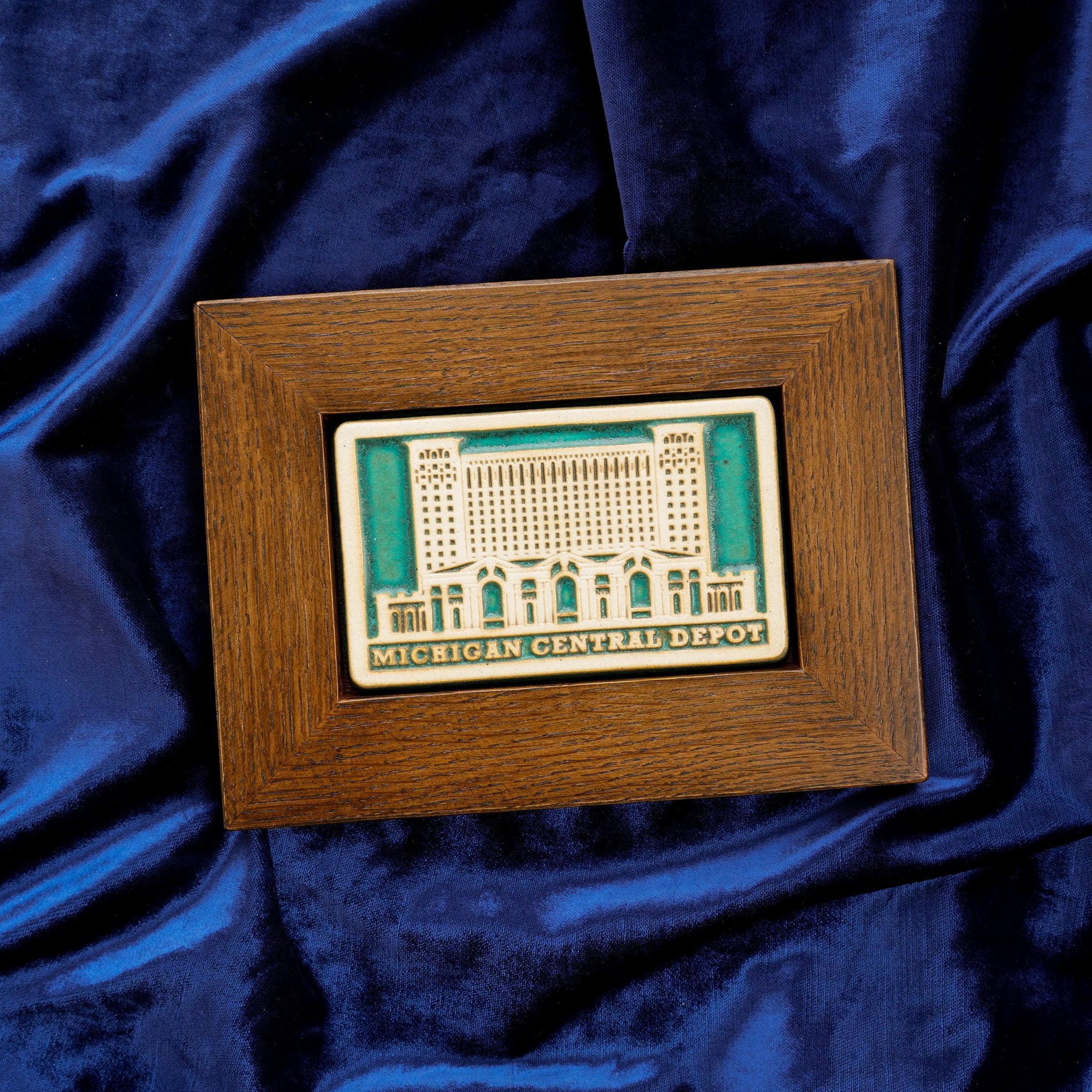 Framed Michigan Central Depot | Two-Tone Viridian