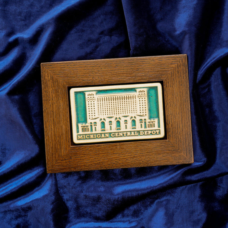 Framed Michigan Central Depot | Two-Tone Viridian
