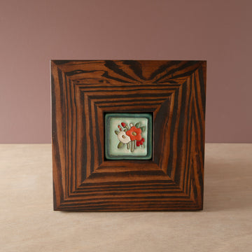 Framed Bouquet Tile | Hand-Painted