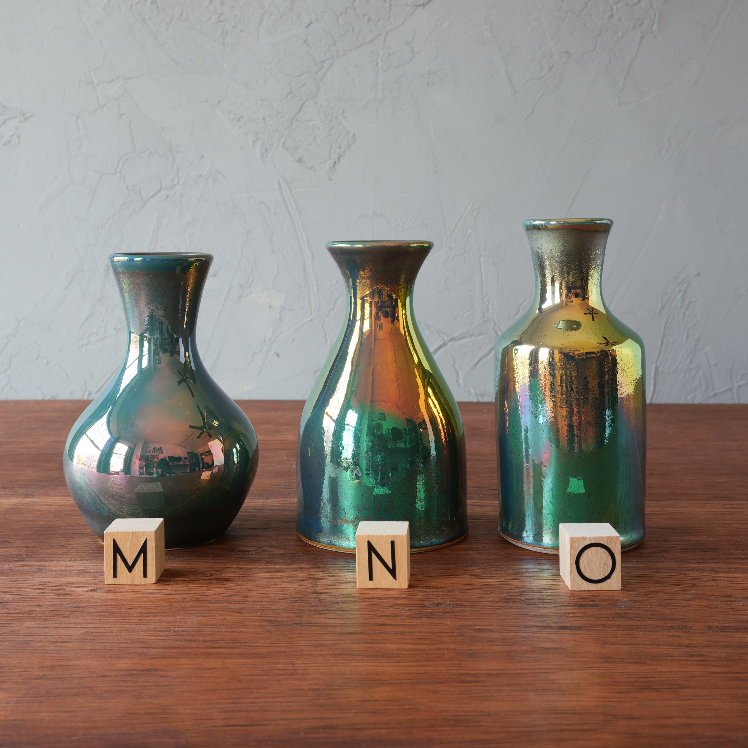 Matte Green Iridescent Petite Vase