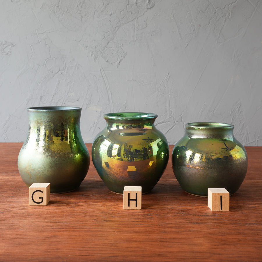 Matte Green Iridescent Petite Vase