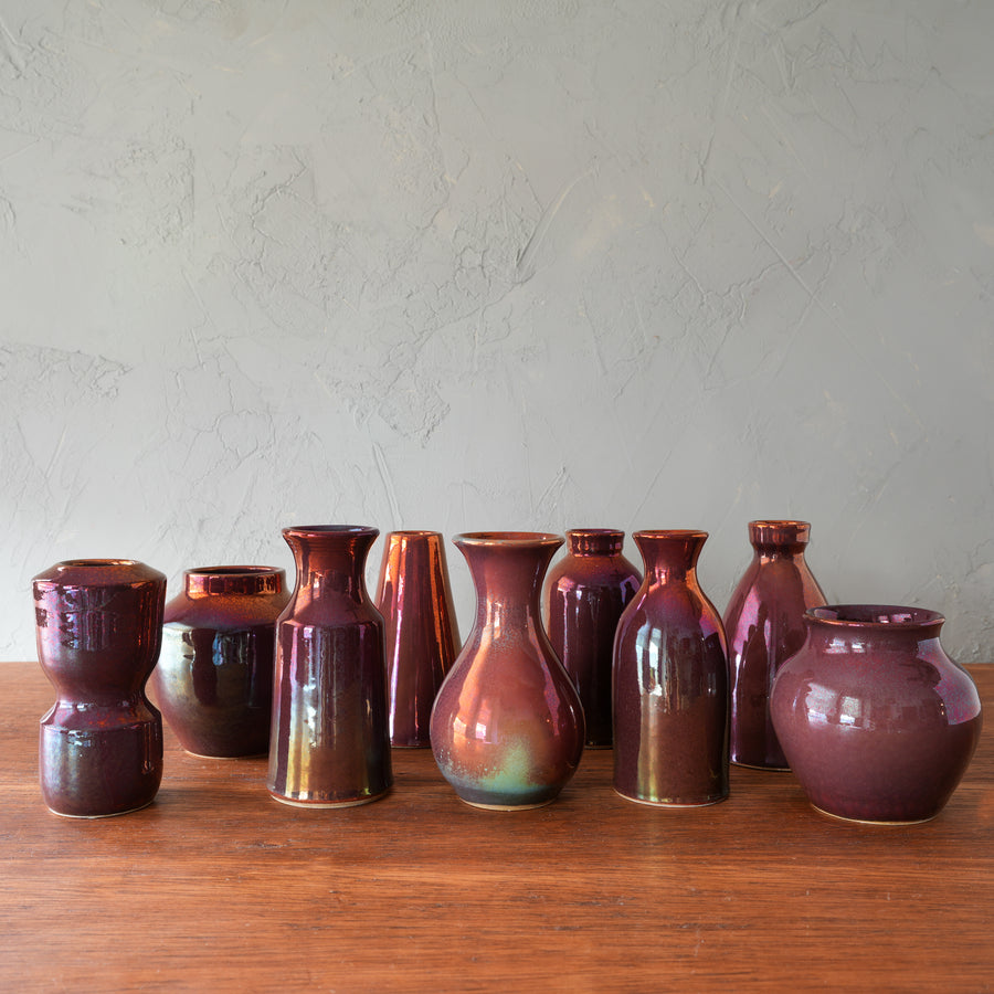 Copper Iridescent Petite Vase