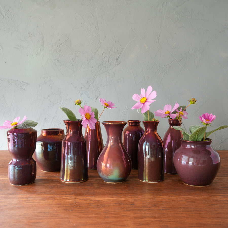 Copper Iridescent Petite Vase