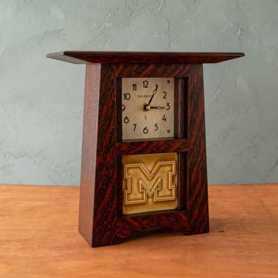 Craftsman Clock | 4x4 U-M Tile Honey Gloss