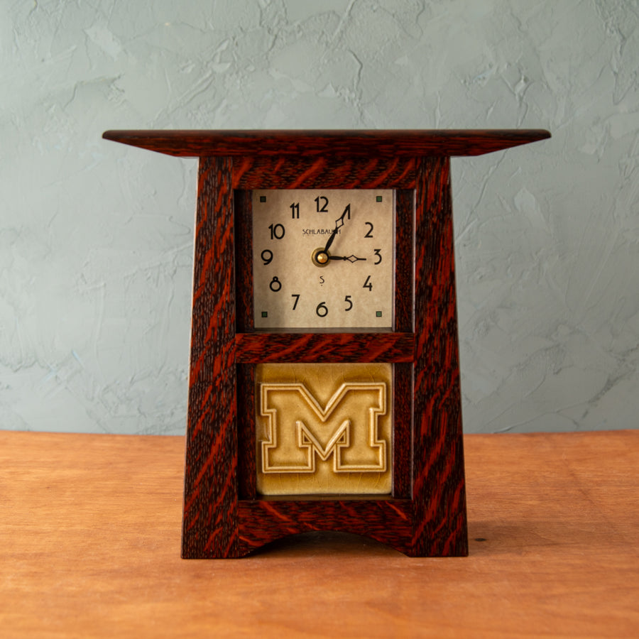 Craftsman Clock | 4x4 U-M Tile Honey Gloss