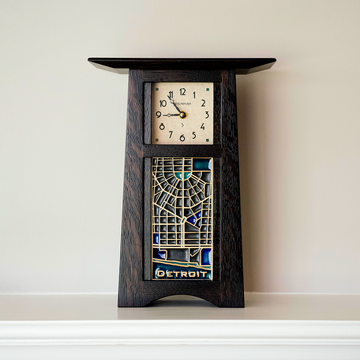 Craftsman Clock | 4 x 8 Detroit Map Tile