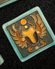 Hand-Painted Scarab Tile