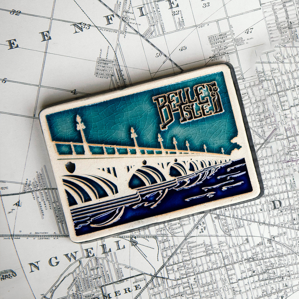 Belle Isle Bridge Postcard Tile
