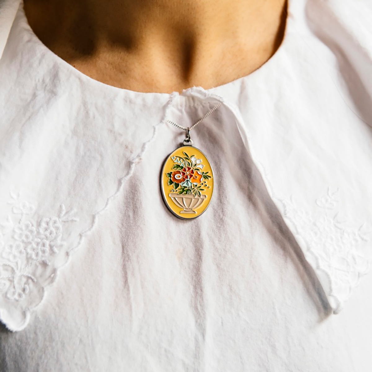 Floral Medallion Necklace