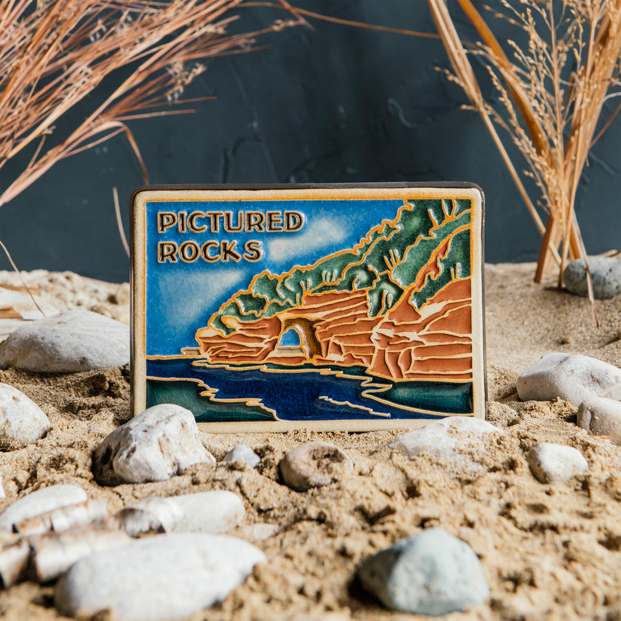 Pictured Rocks Postcard Tile – Pewabic Pottery