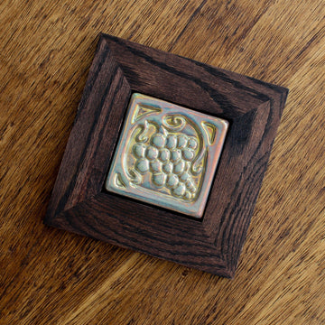 Framed Grape Tile | Iridescent