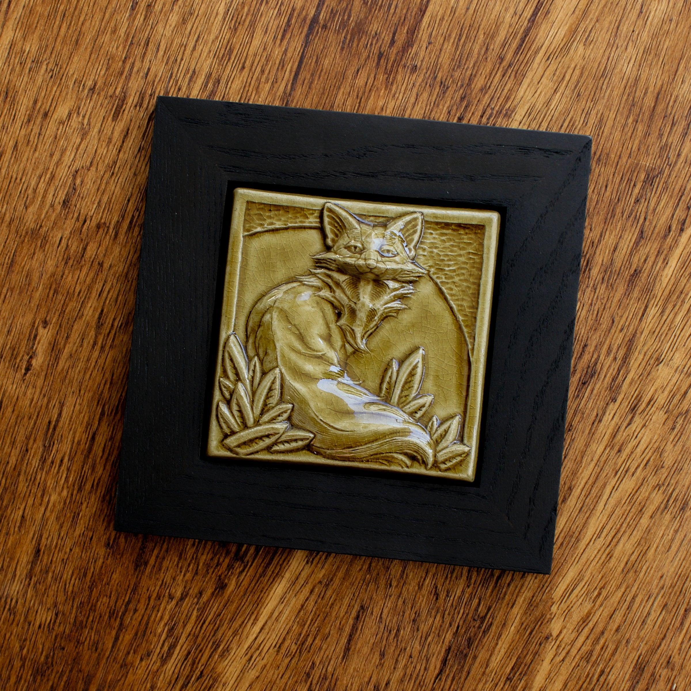 Framed Fox Tile | Honey