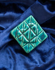 3x3 Geo Heart | Pewabic Blue