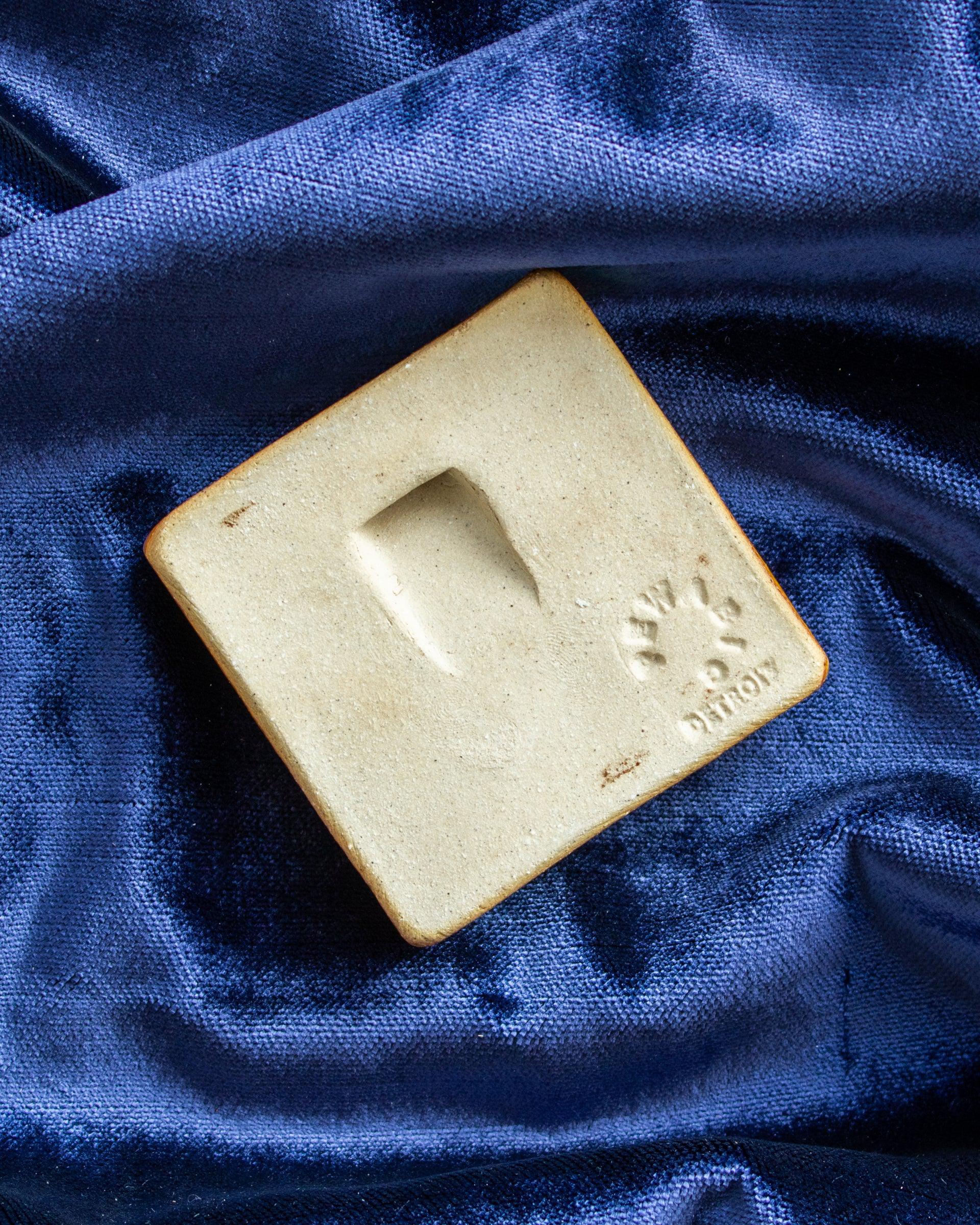 3x3 Geo Heart | Pewabic Blue