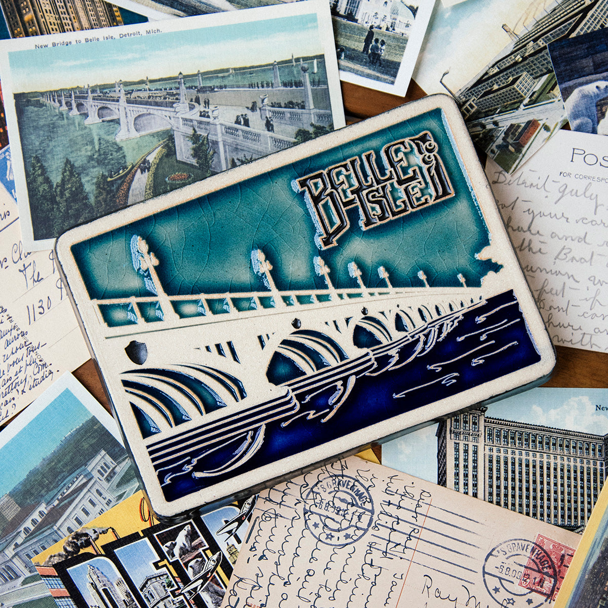 Belle Isle Bridge Postcard Tile