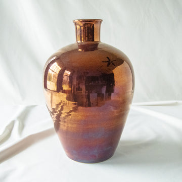 XL Custom Thrown Vessel | Copper Iridescent