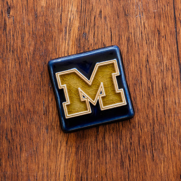 Hand-Painted University of Michigan Tile