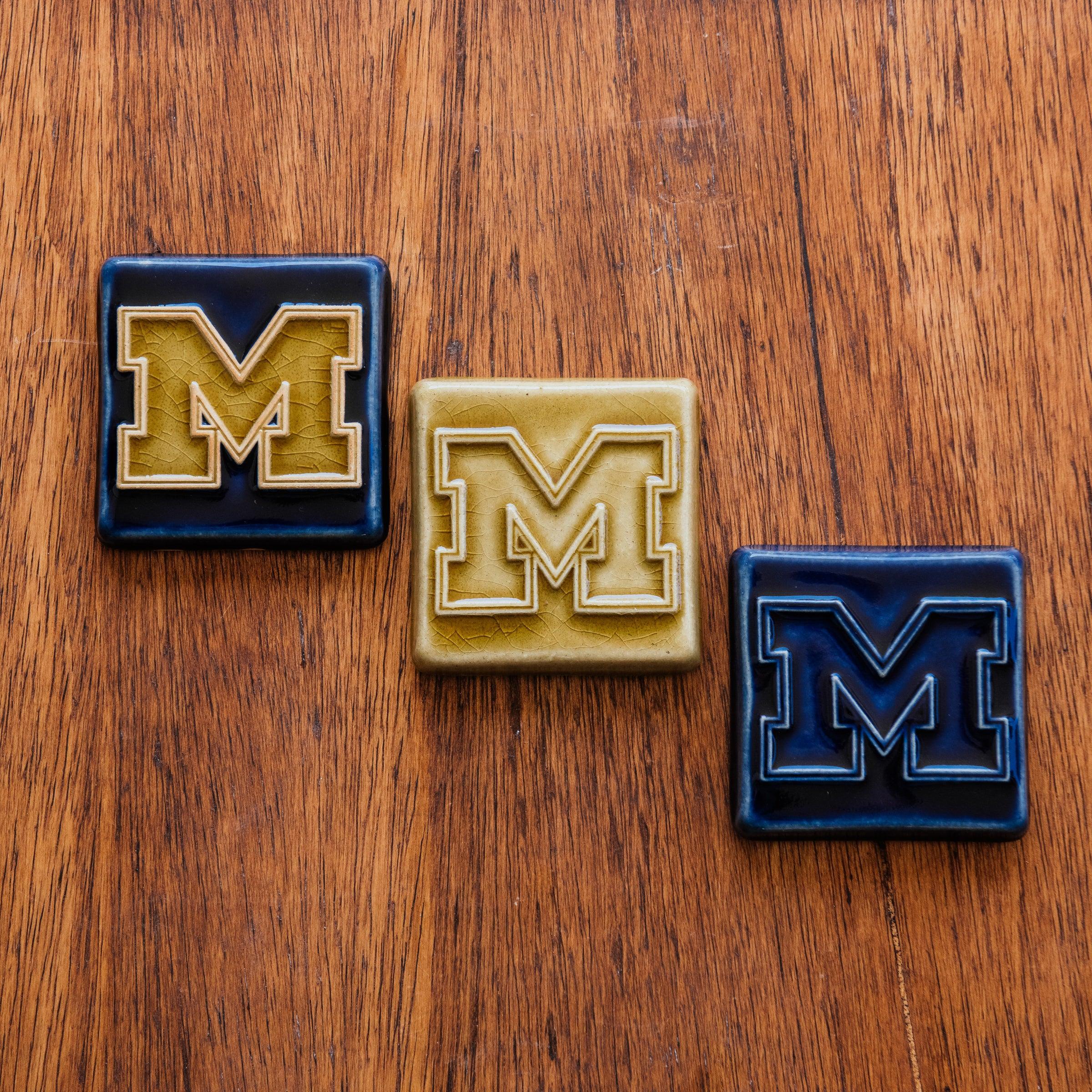 Hand-Painted University of Michigan Tile