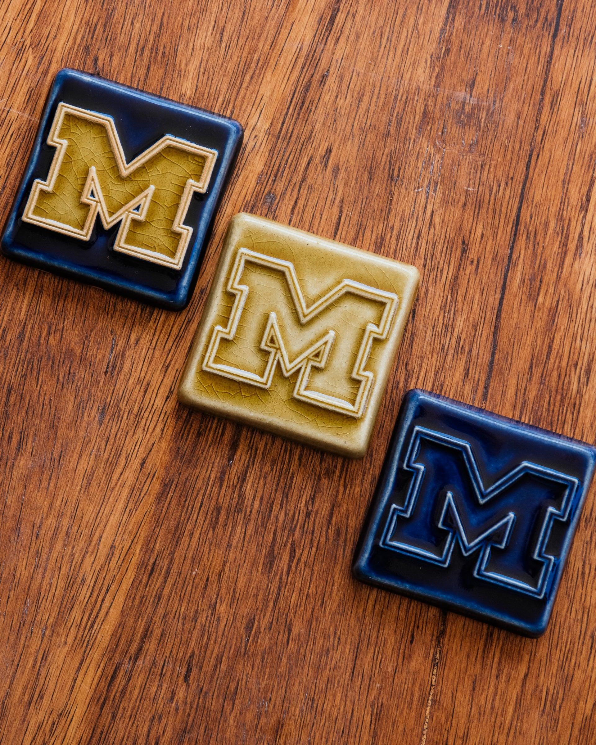 Hand-Painted University of Michigan Tile