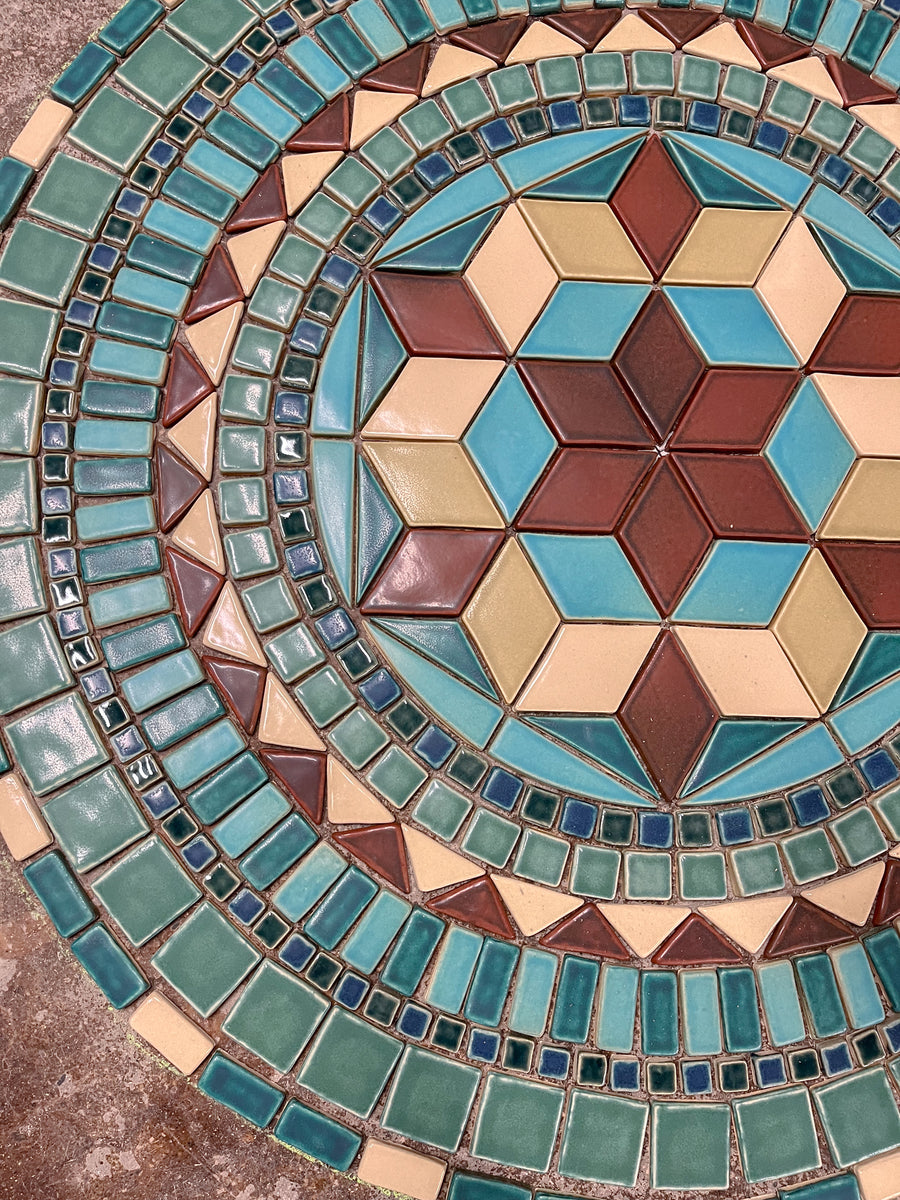 Rose Window Floor Medallion – Pewabic Pottery