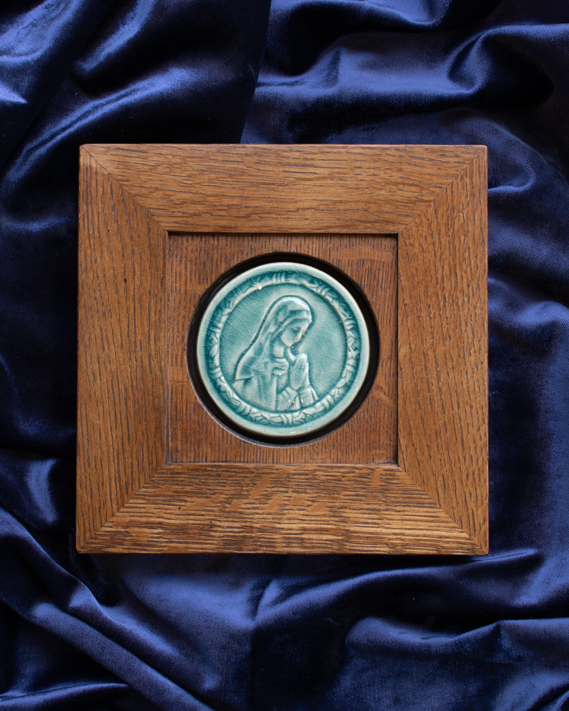 Framed Blessed Virgin Mary Tile