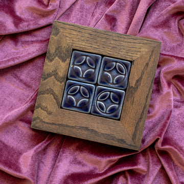 Framed Custom Geo Tiles | Navy