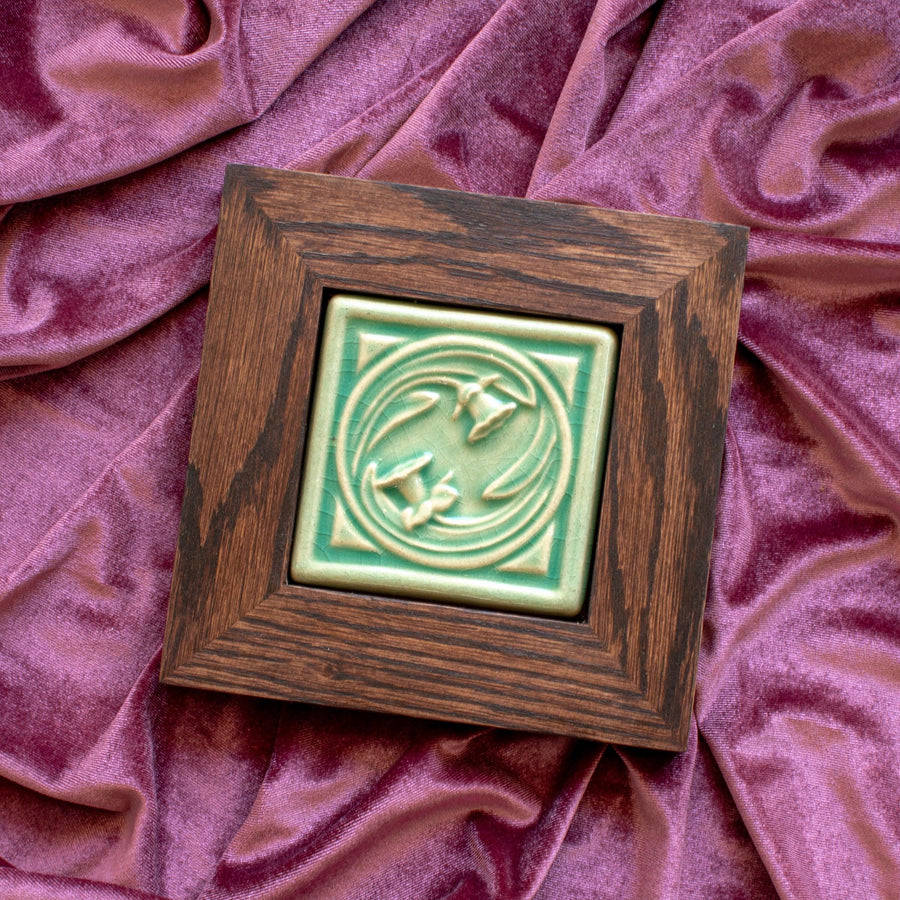 Framed Daffodil Tile | Celadon