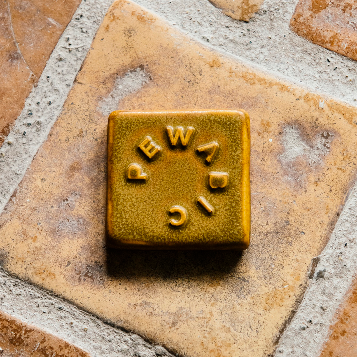 This tile features the matte medium brown Chestnut Glaze.