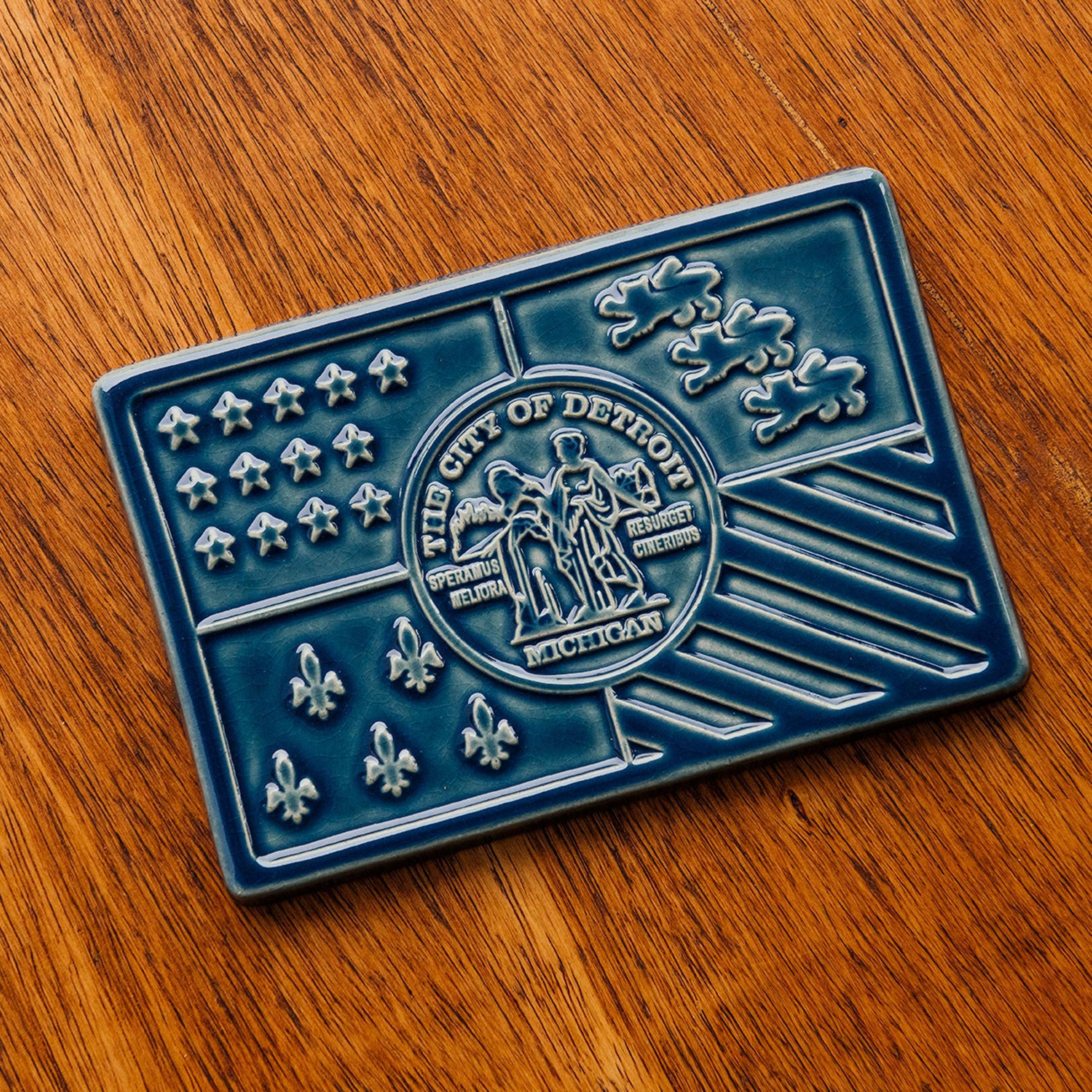 Detroit Flag Tile