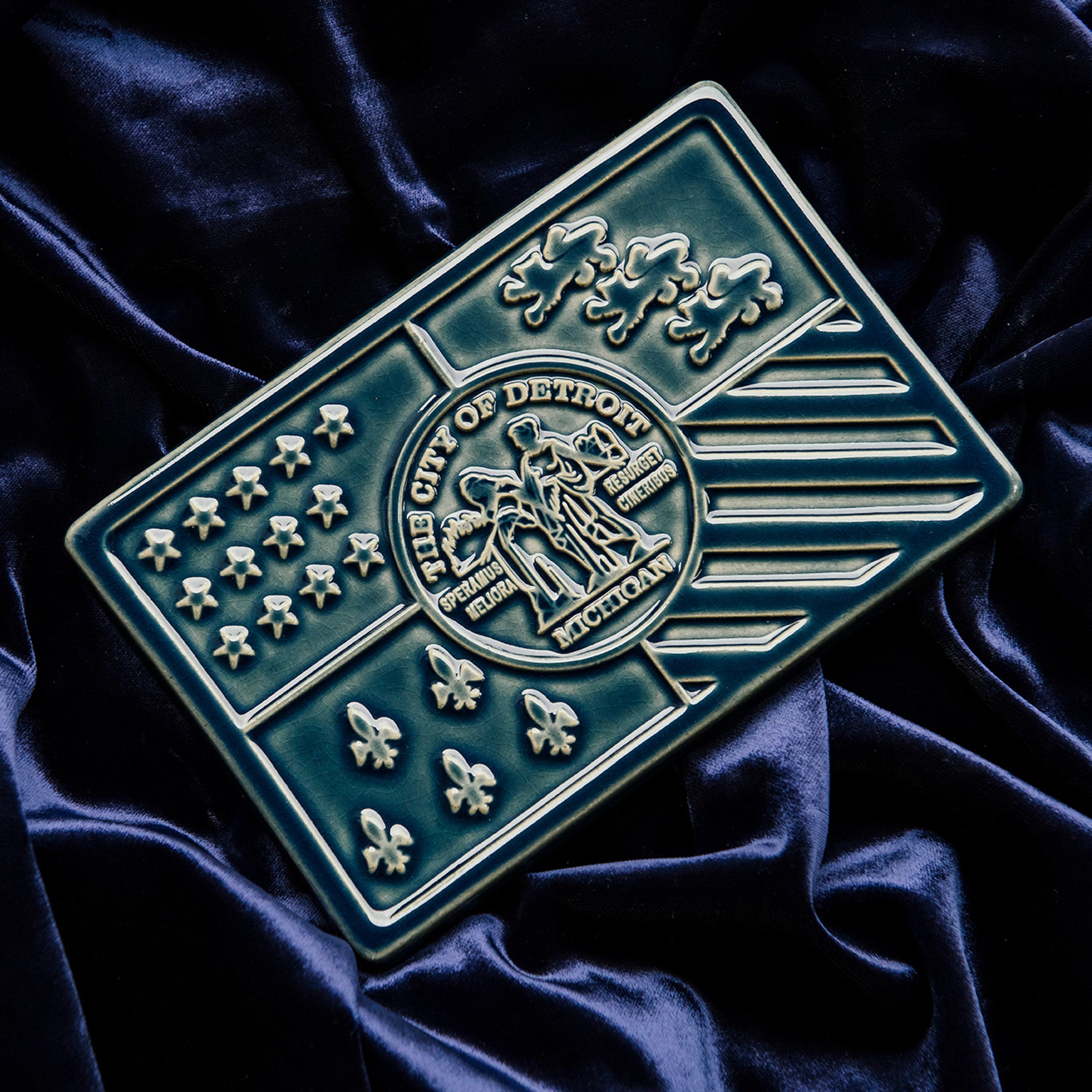 Detroit Flag Tile