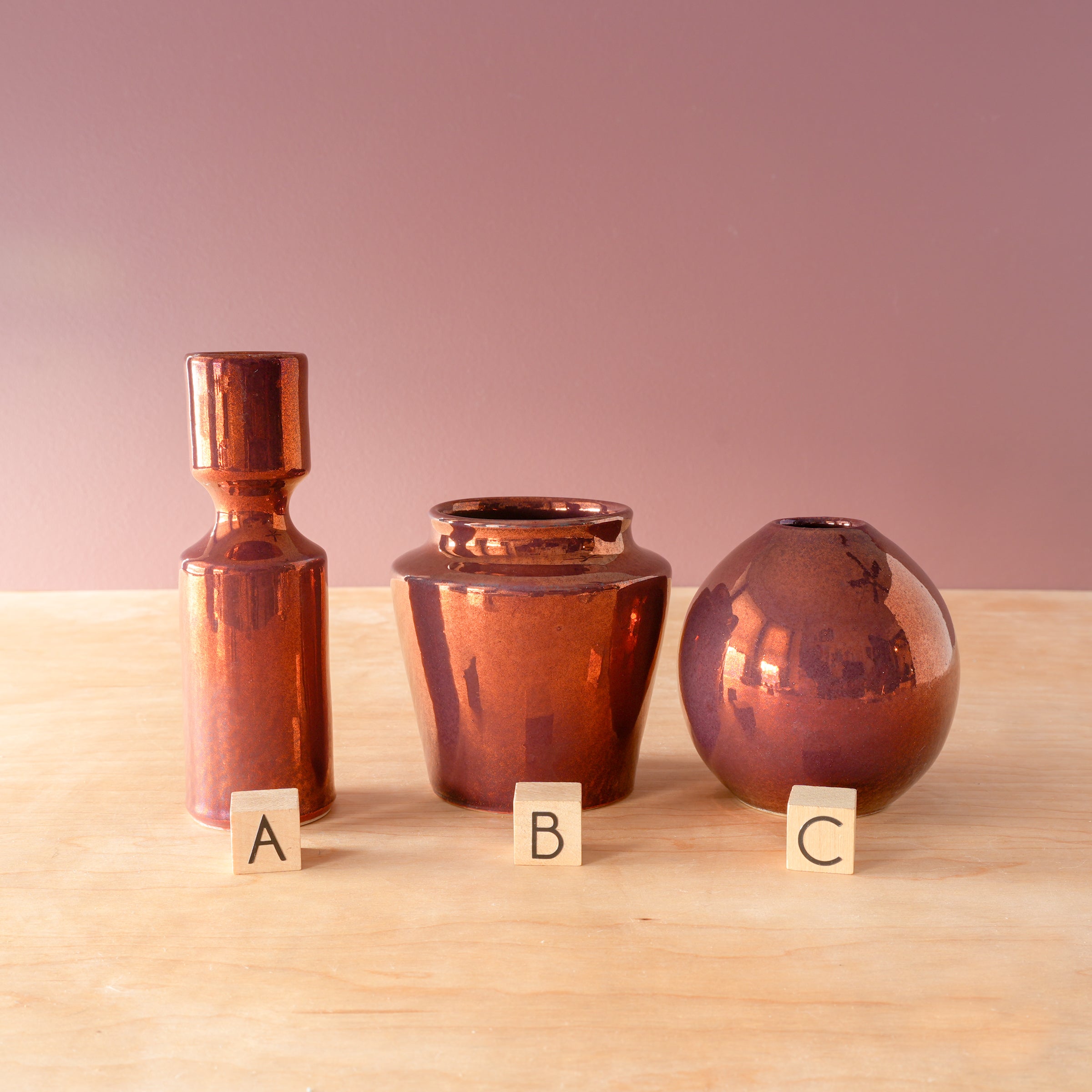 Copper Iridescent Petite Vase