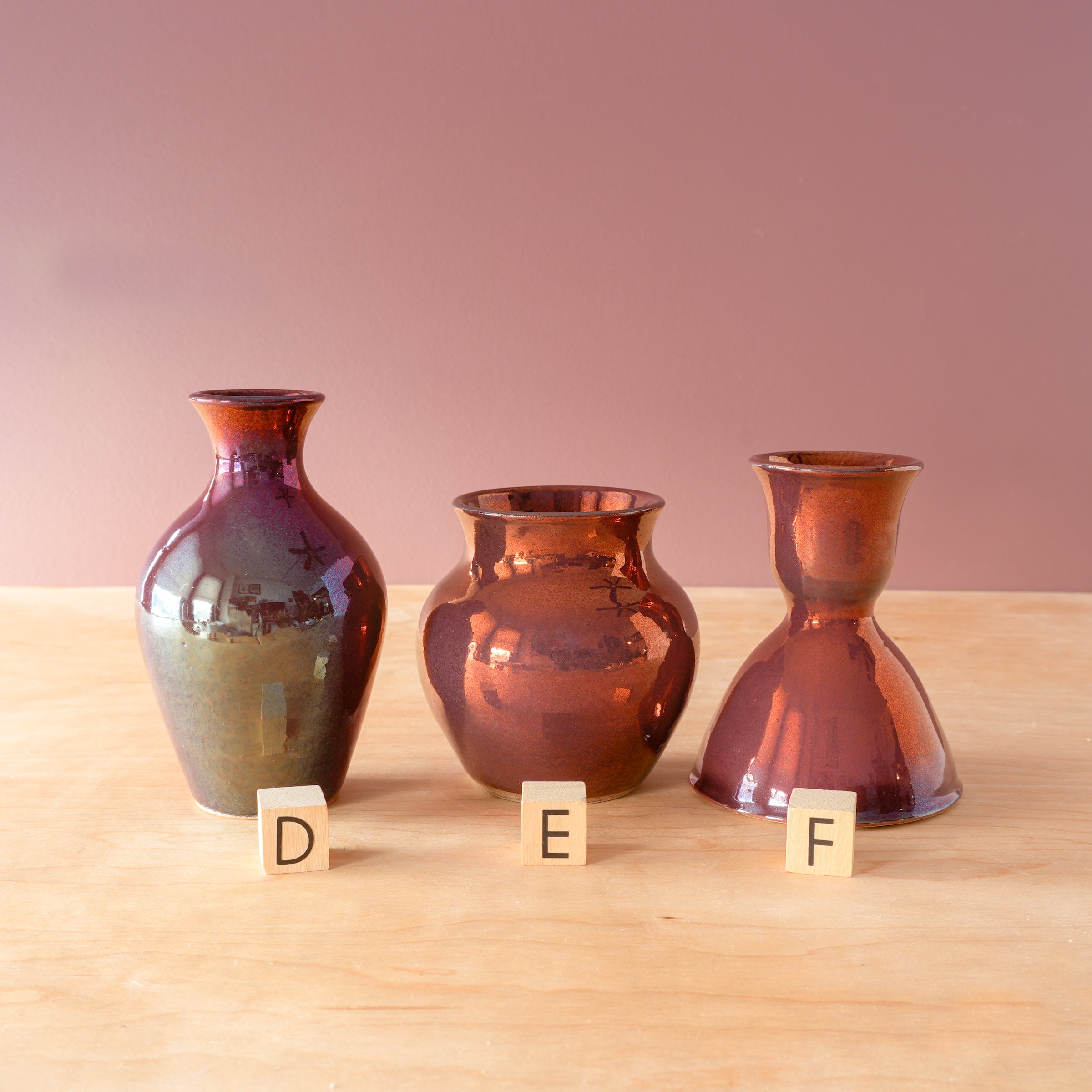 Copper Iridescent Petite Vase