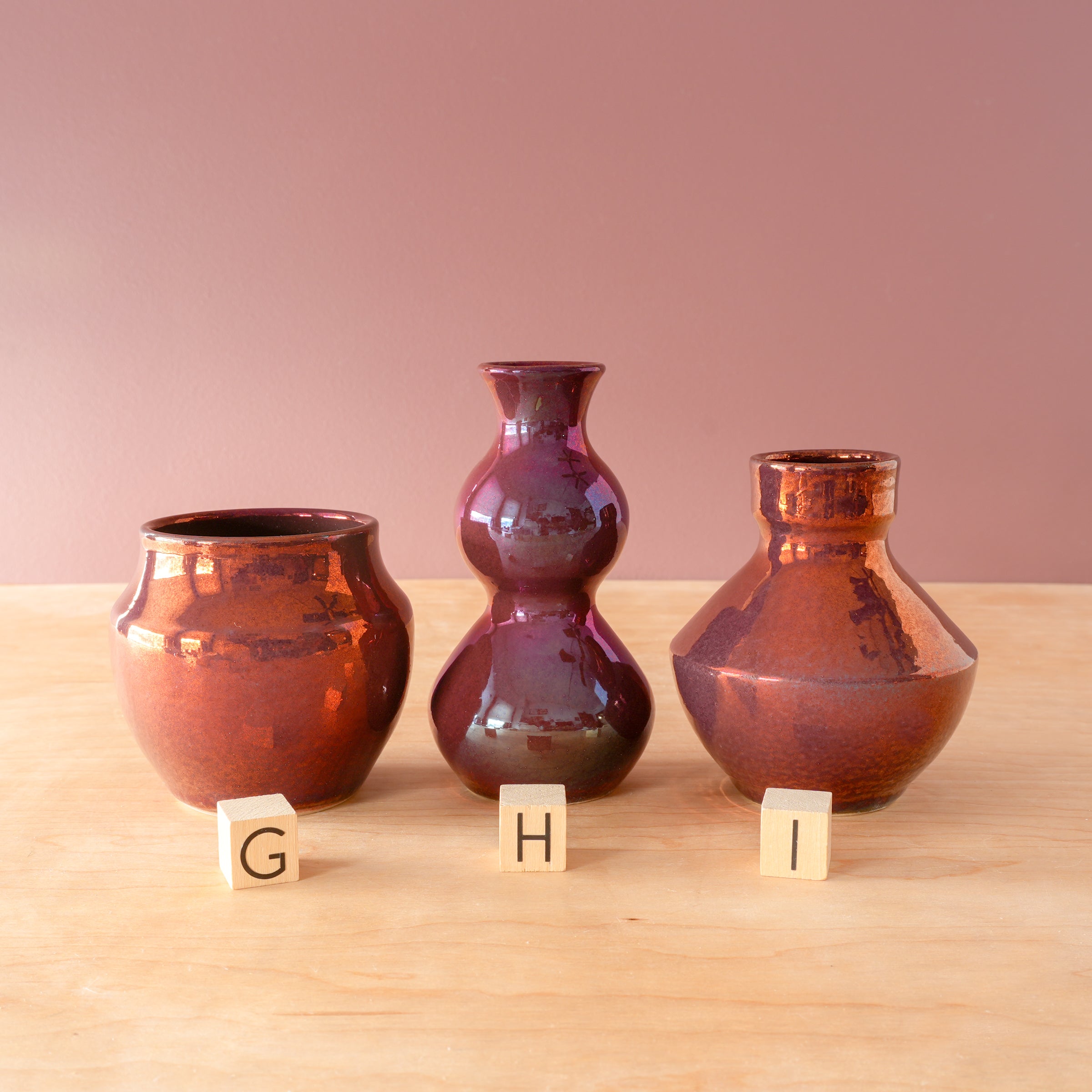 Copper Iridescent Petite Vase