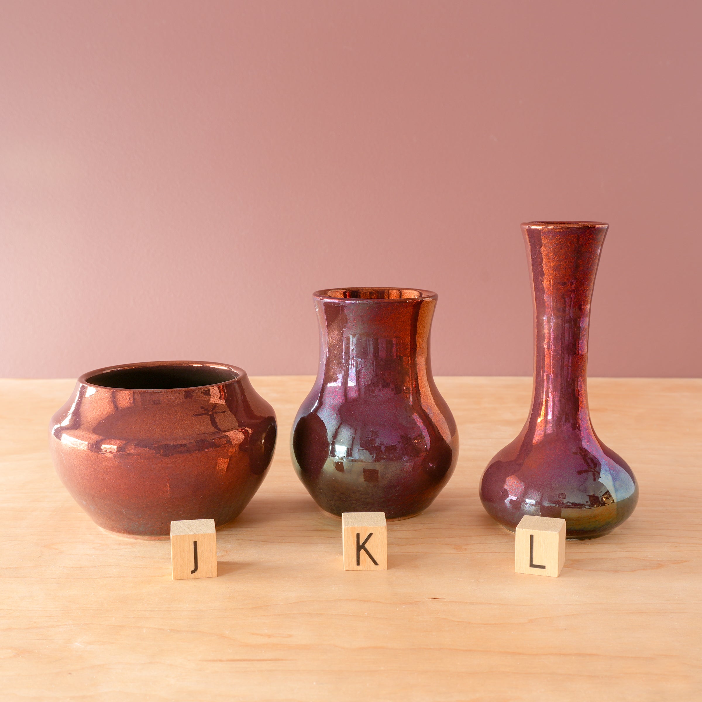 Copper Iridescent Petite Vase